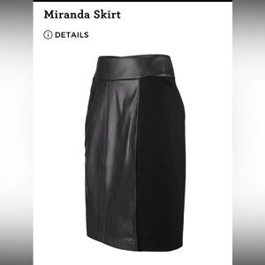 Cabi Miranda faux leather trimmed pencil skirt size 14